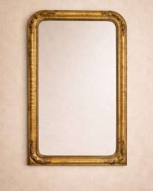 Espejo español dorado al pan de oro, finales del siglo XIX