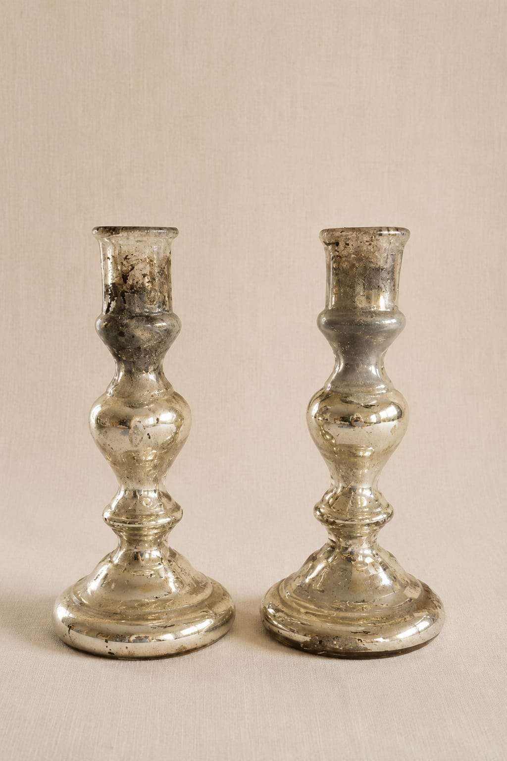Pareja candelabros mercurio