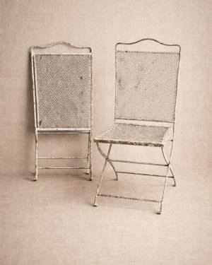 Par de sillas de jardín francesas del siglo XIX.