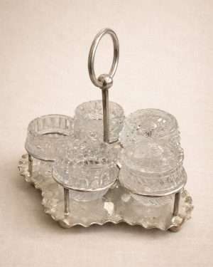 Convoy cristal tallado y metal plateado