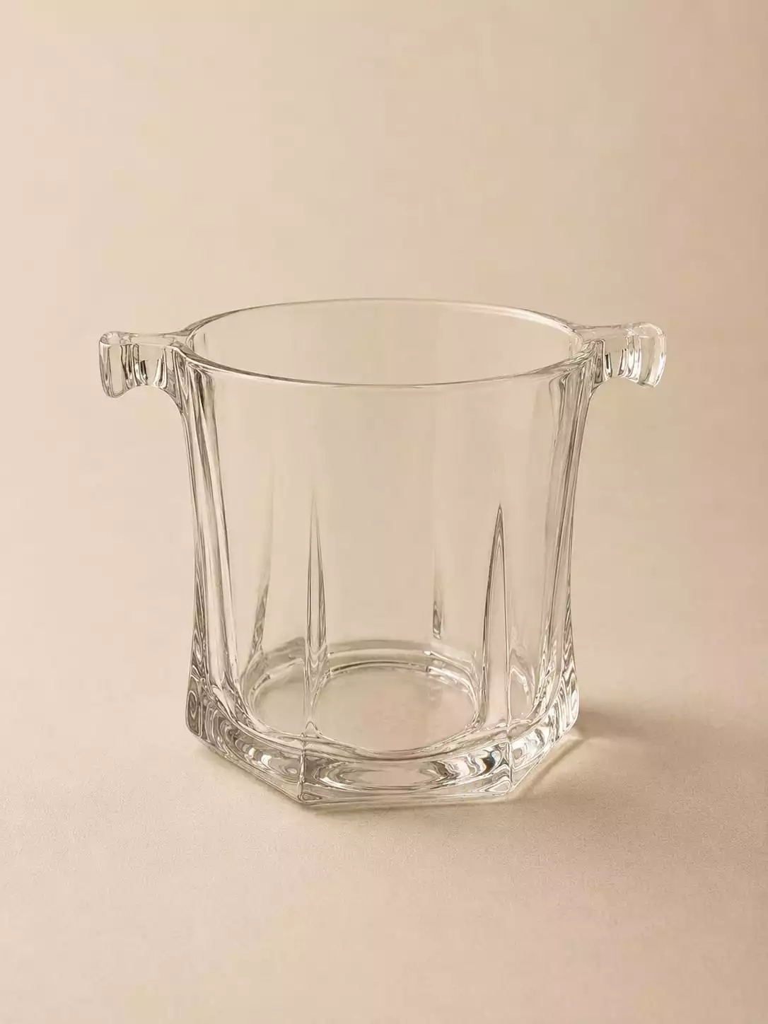 Cubitera de cristal tallado con asas - Imagen 2