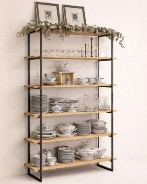 Estanterías Mod. JFA hierro y madera (a medida)