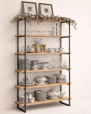 Estanterías Mod. JFA hierro y madera (a medida)