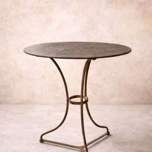 Mesita de hierro redonda