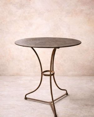 Mesita de hierro redonda